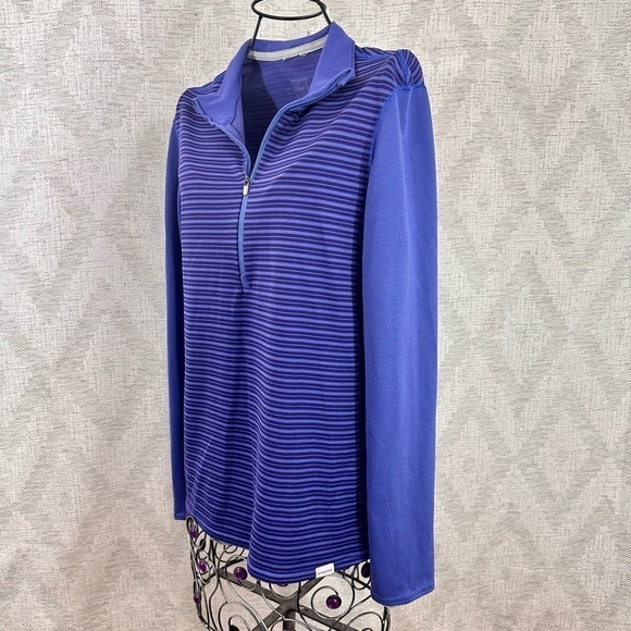 Patagonia capilene 3 blue striped base layer 1/4 zip pullover size M - Picture 6 of 6